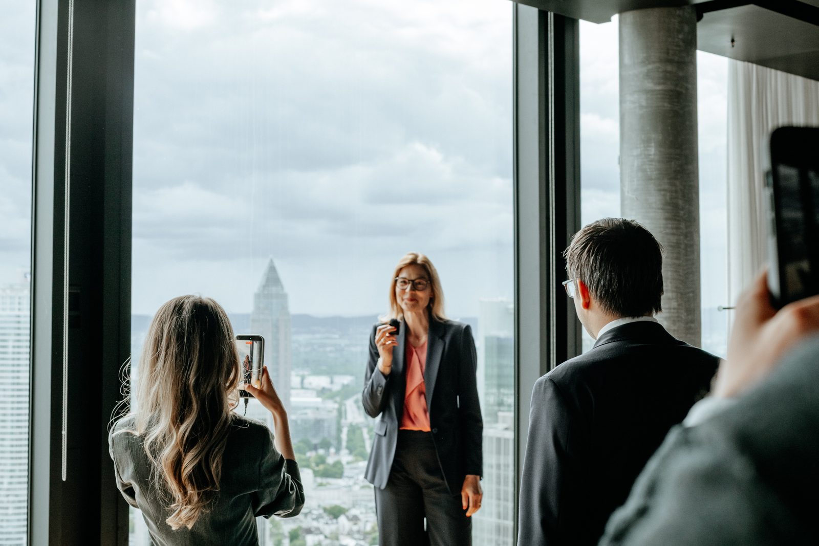 Compliance experts discussing regulation at Hogan Lovells in Frankfurt