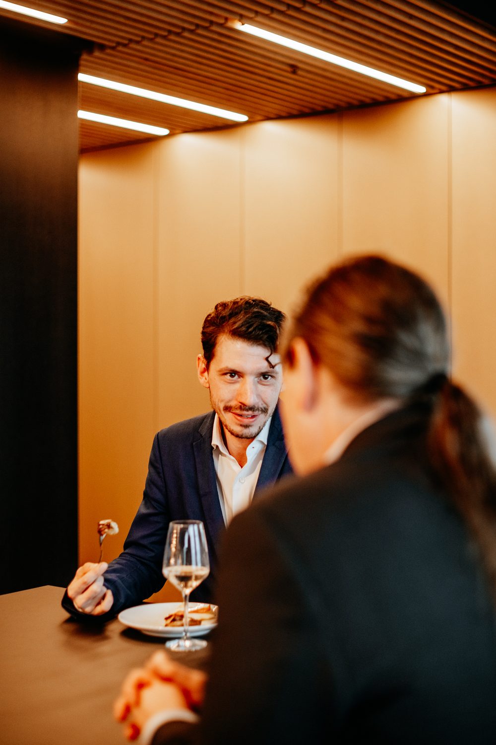 Compliance experts discussing regulation at Hogan Lovells in Frankfurt