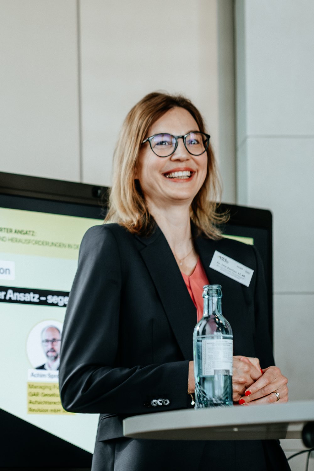 Compliance experts discussing regulation at Hogan Lovells in Frankfurt