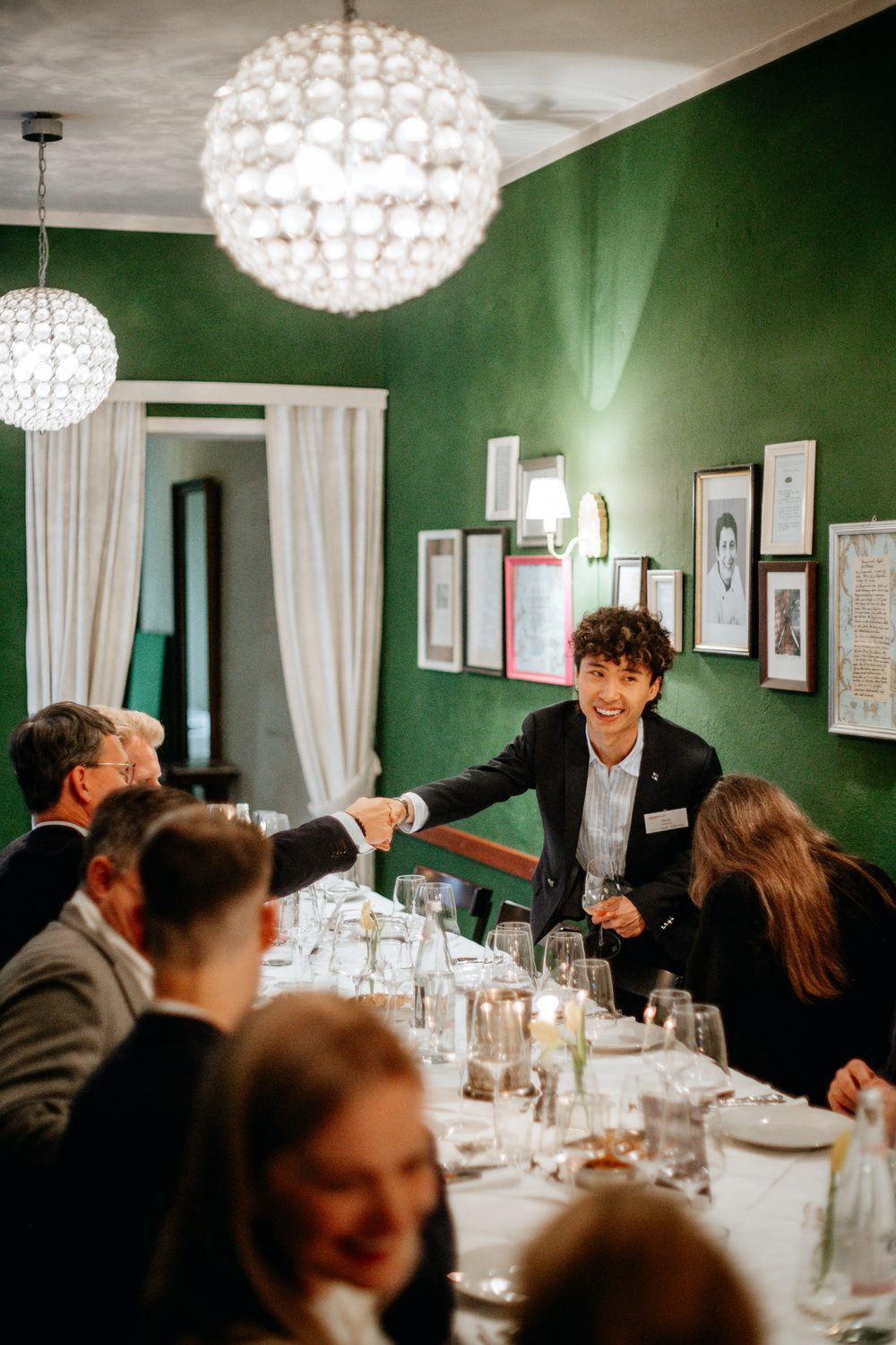 Sommelier presenting red wine selection